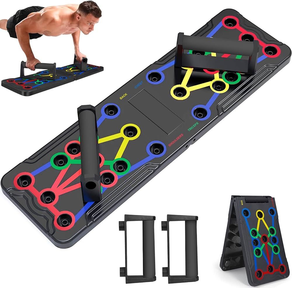 Berleng Push Up Board, Foldable Pushup Fitness Stand for Portable Strength Training. Rugged, Stab... | Amazon (US)