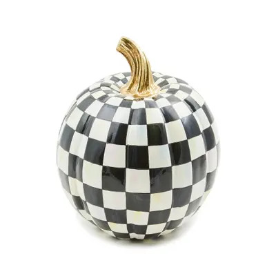MACKENZIE CHILDS Courtly Check Glossy Small Pumpkin at Nordstrom | Nordstrom
