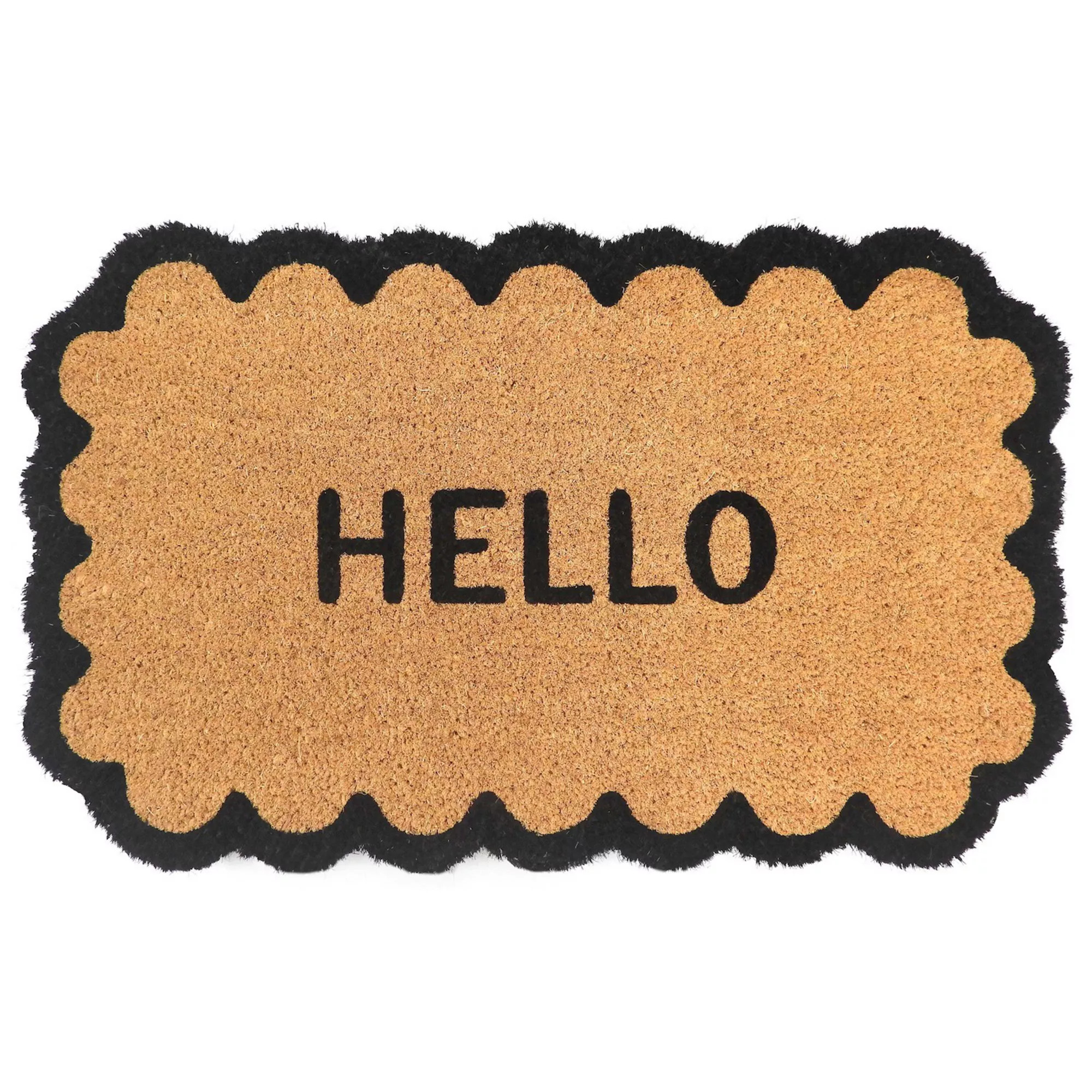 Sonoma Goods For Life® Hello Scalloped Coir Doormat | Kohl's