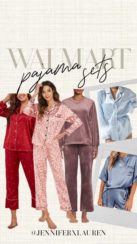 @walmartfashion #ad #walmartfashion 

Womens Walmart pajama sets. Short sleeve pj set. Pajama set. Feathered pajamas. Long sleeve pjs. Silk pajamas  

#LTKsalealert #LTKstyletip #LTKSeasonal