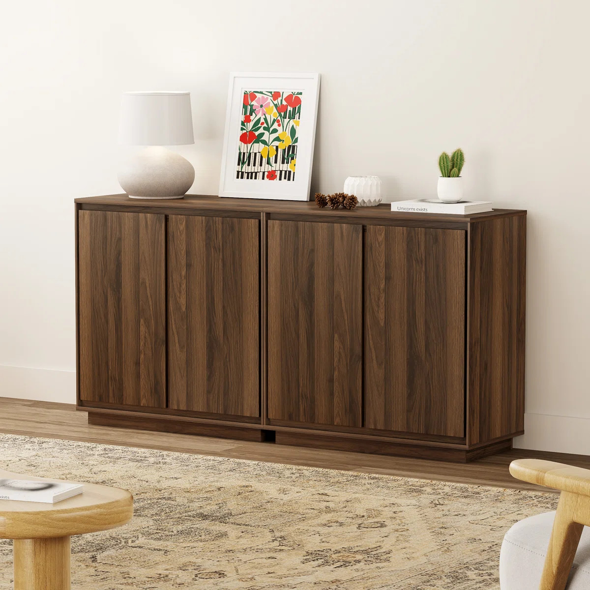 Sideboard Accent Cabinet With Adjustable Shelves | Wayfair North America