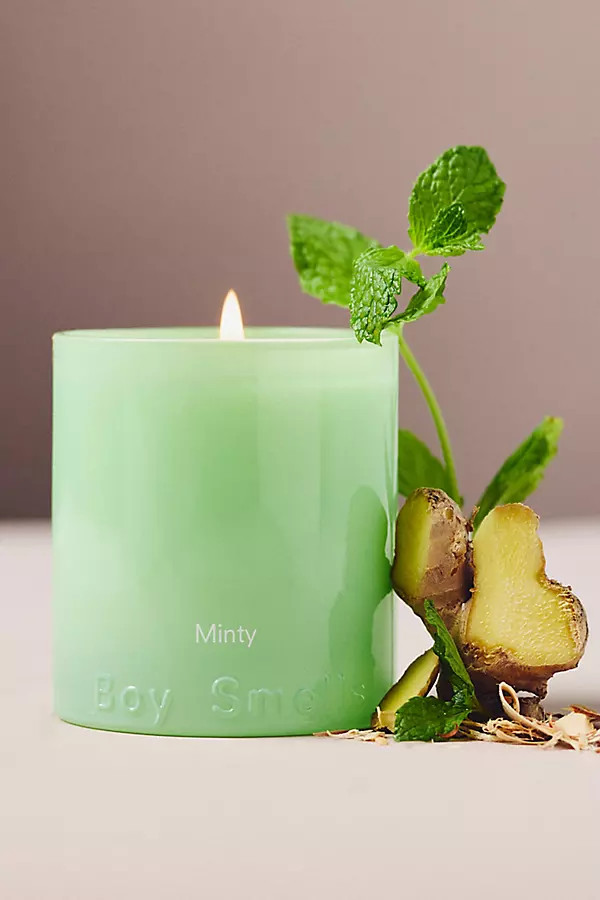 Minty Boxed Glass Candle | Anthropologie (US)