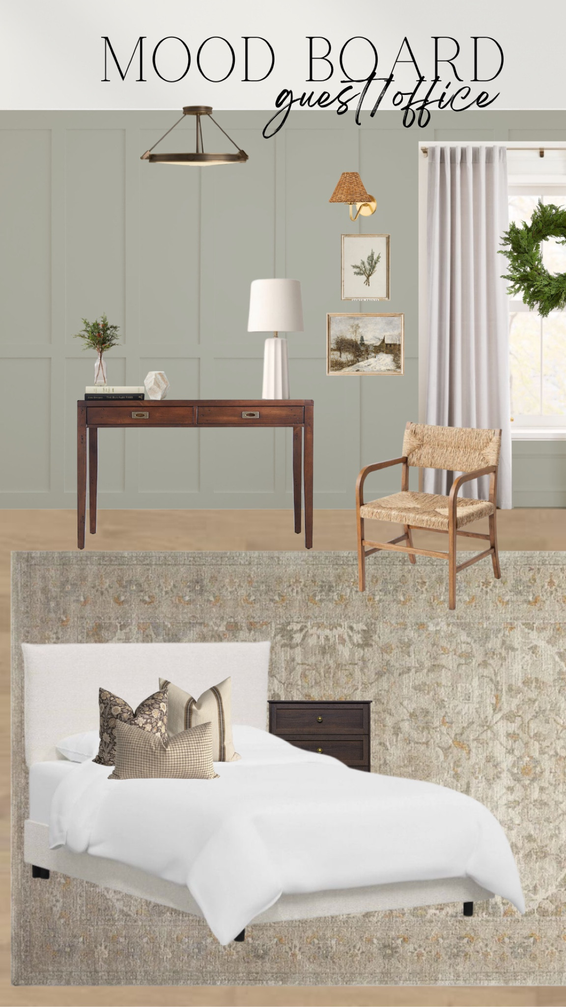 Home office guest room ideas. Bed, desk, holiday decor  

#LTKstyletip #LTKSeasonal #LTKhome