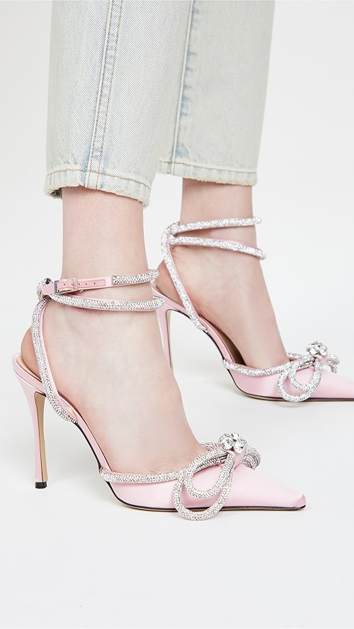 Double Crystal Bow Heels | Shopbop