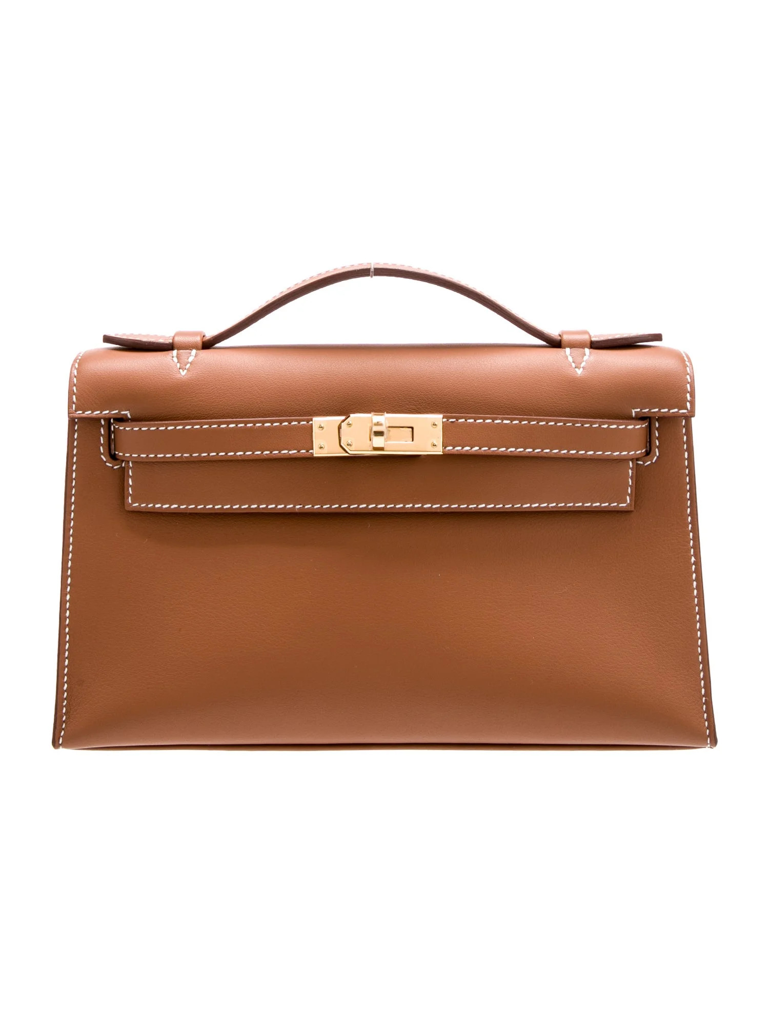 Hermès 2025 Swift Kelly Pochette - Brown Handle Bags, Handbags - HER786976 | The RealReal | The RealReal