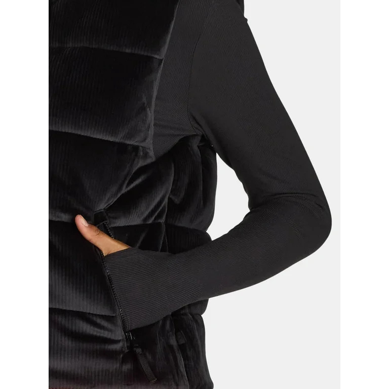 Avia Women's Ribbed Velour Puffer Vest, Sizes XS-XXXL | Walmart (US)