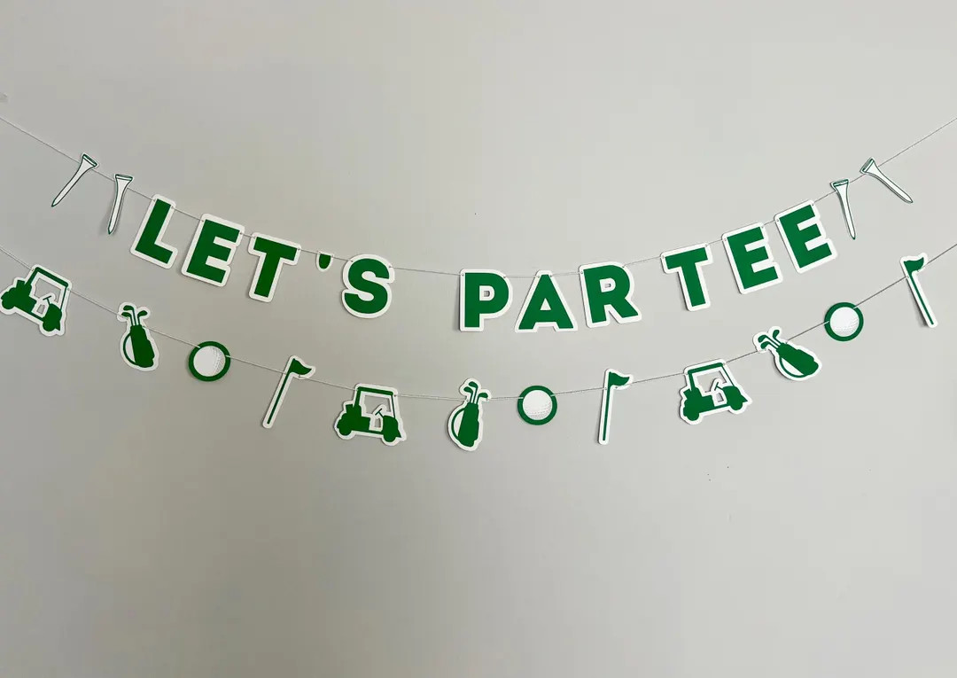 Let's Part-Tee Banner, Golf Party Banner, Golf Party Backdrop, Golf Party Decor, Golf Decorations... | Etsy (US)