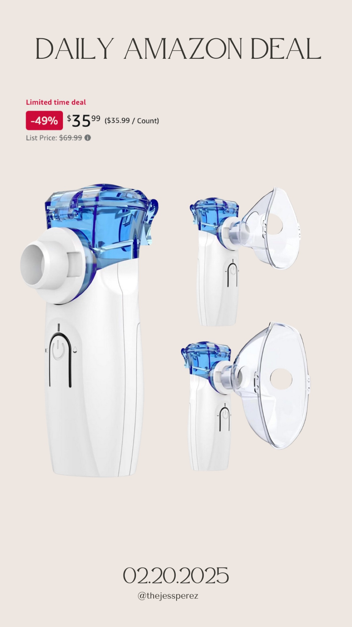 Daily Amazon deal: handheld nebulizer 

#LTKFindsUnder50 #LTKFindsUnder100 #LTKSaleAlert