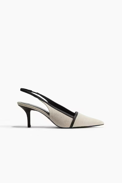 H & M - Pointed Slingbacks - Black | H&M (US + CA)