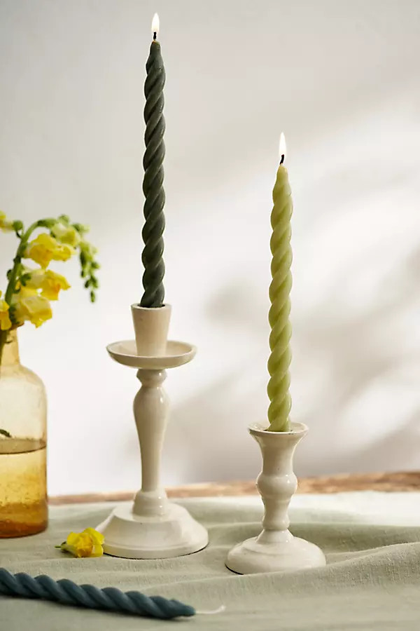 Twisty Tapers, Set of 3 Greens | Anthropologie (US)