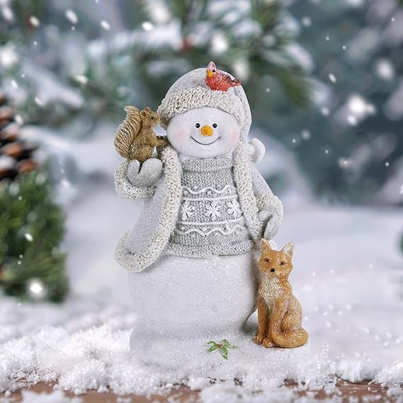 Christmas Snowman Decorations Indoor Figurines Glowing Knitting Design Gift Decor, Animated Xmas ... | Amazon (US)