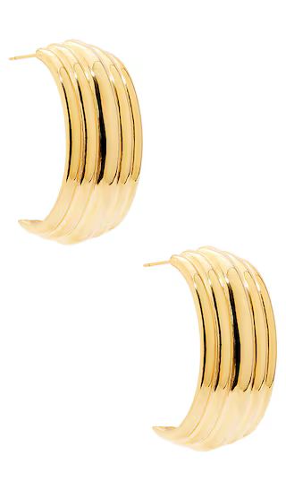 Large Waterfall Earring in 14k Yellow Gold Plated | Revolve Clothing (Global)