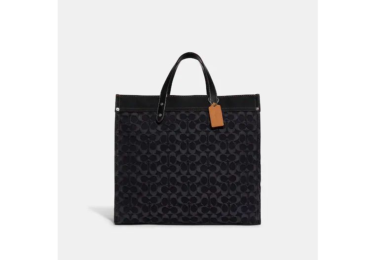 Field Tote 40 In Signature DenimNew Arrival (105)$5504 interest-free payments of $137.50 with Le... | Coach (US)