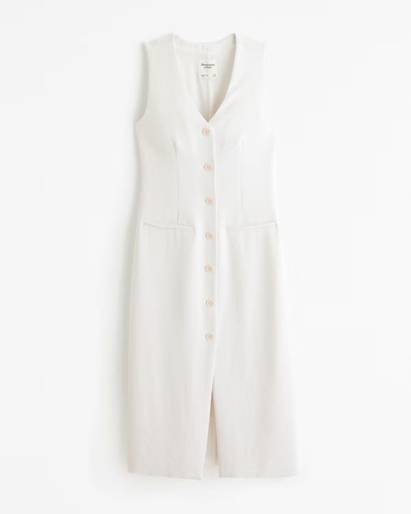 The A&F Mara Vest Midi Dress | Abercrombie & Fitch (US)