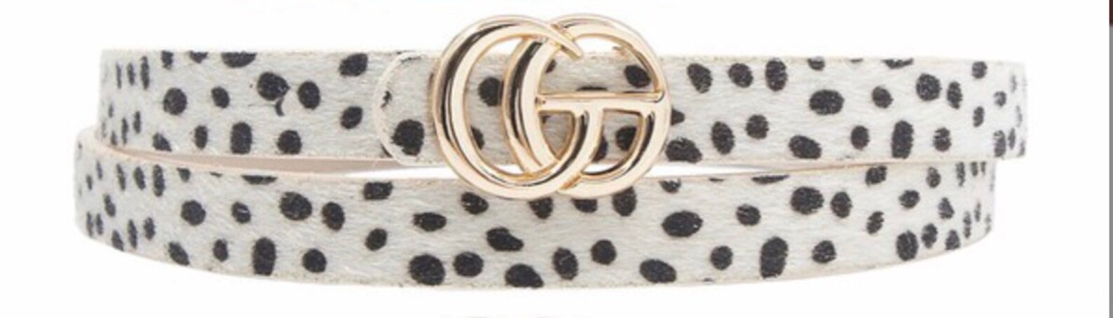 White Leopard Ultra Thin Belt | Etsy | Etsy (US)