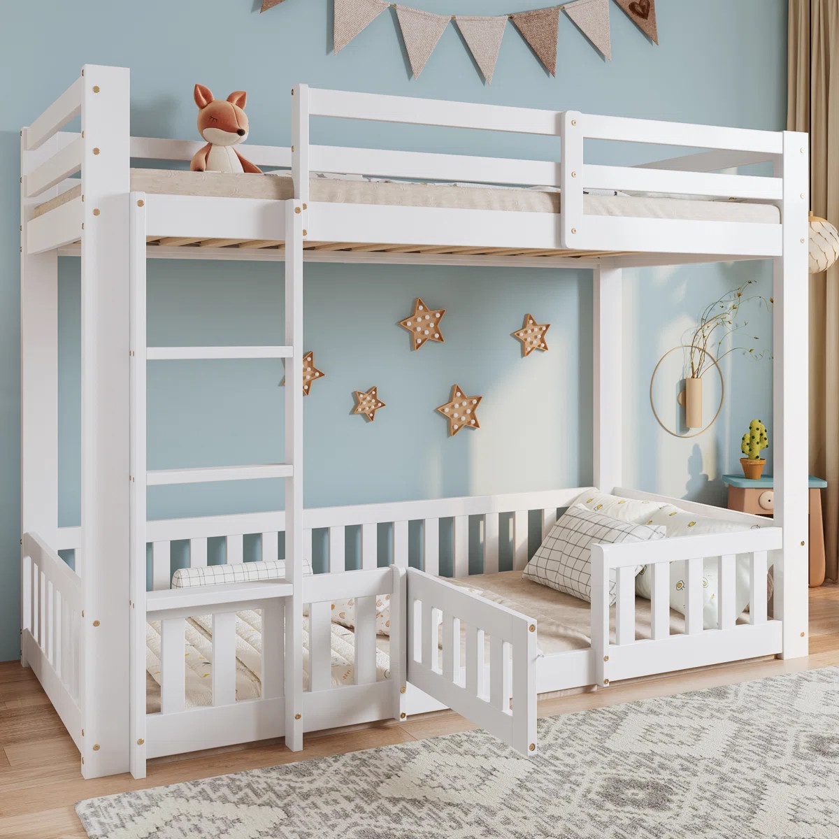 Harriet Bee Children's Bunk Bed With Safety Railings And Right-angled Ladder | Wayfair.co.uk | Wayfair UK