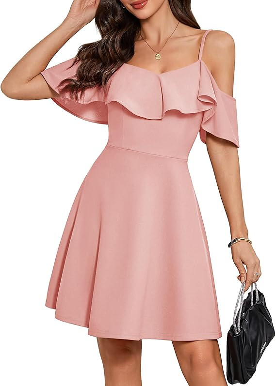 Bbonlinedress Off The Shoulder Womens Cocktail Dress, Spring Summer Formal Wedding Guest Bridal S... | Amazon (US)