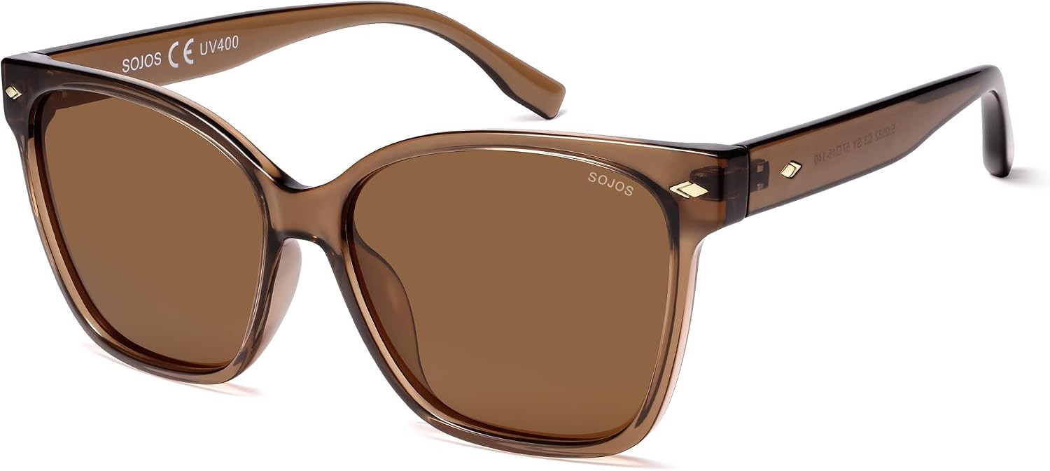 SOJOS Trendy Square Oversized Polarized Sunglasses Women SJ2682 | Amazon (US)