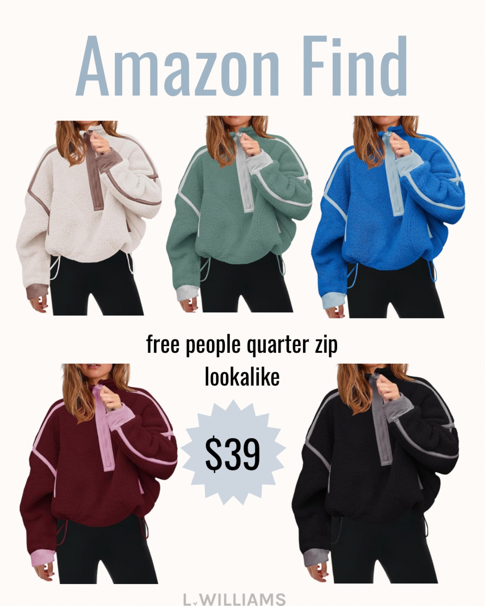 amazon find ✨ this adorable free people quarter zip lookalike for $39?!? SO cute and comes in so many good colors 💙

#LTKFindsUnder50 #LTKStyleTip