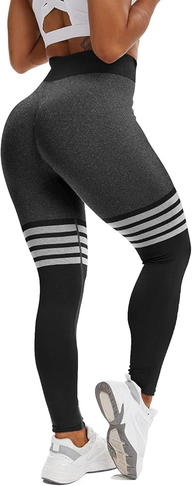 CFR Women's High Waist Workout Seamless Scrunch Booty Leggings Butt Lift Gym Fitness Girl Sport A... | Amazon (US)