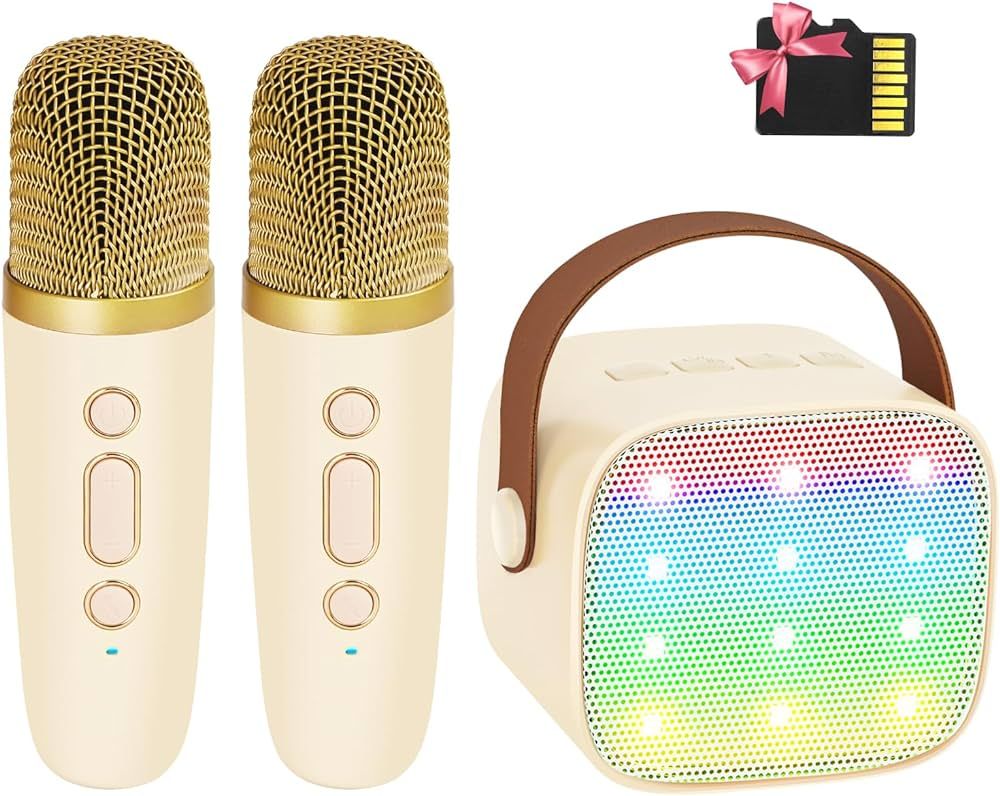 YLL Mini Karaoke Machine with 2 Wireless Microphones for Kids Adults, 18 Pre-Loaded Songs, Portab... | Amazon (CA)