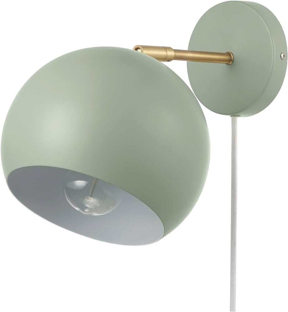 Novogratz x Globe Electric 65866 Willow 1-Light Plug-in or Hardwire Wall Sconce, Sage Green, Matt... | Amazon (US)