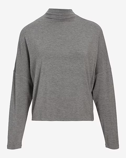 Mock Neck Dolman Sleeve Tee | Express