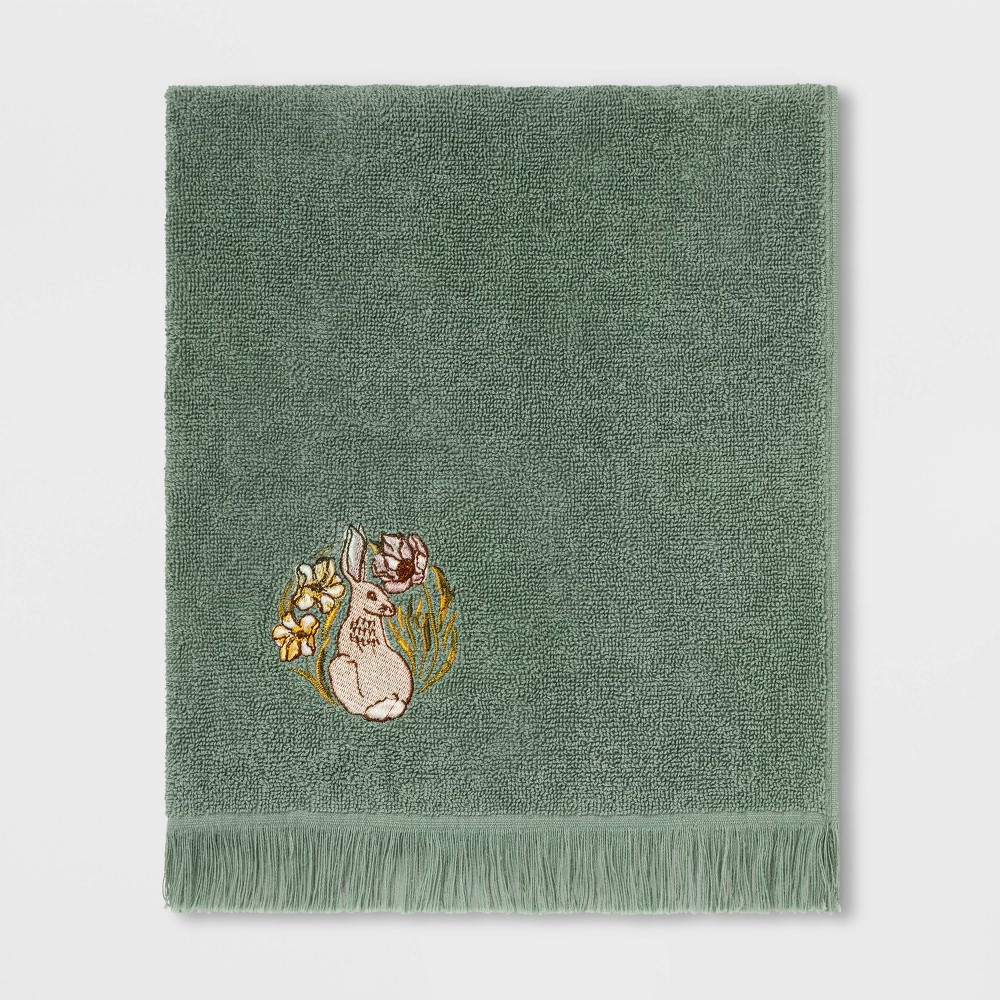 Bunny Hand Towel Green - Threshold™ | Target