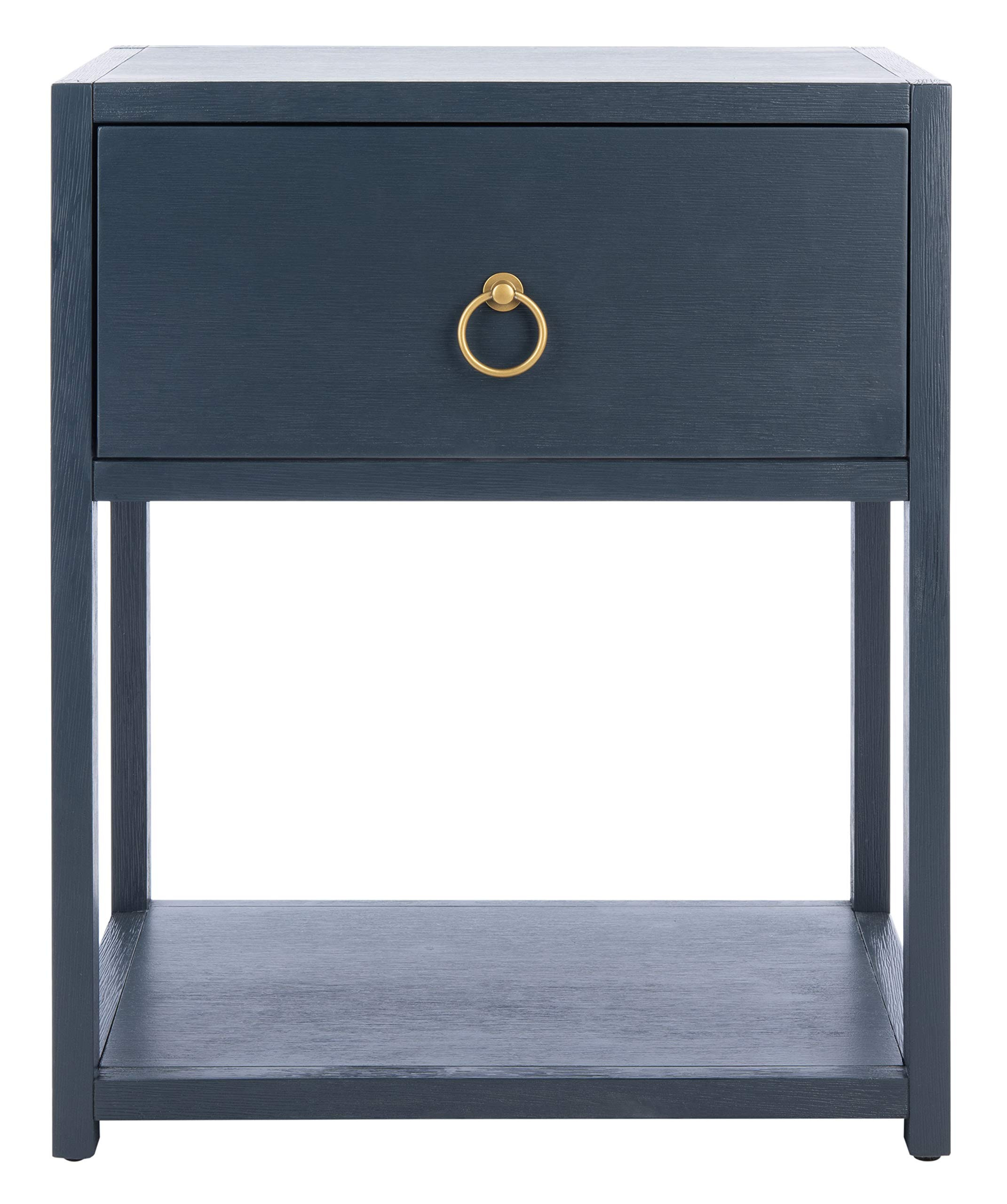 Safavieh Home Collection Yudi Navy and Gold 1-Drawer Nightstand | Amazon (US)