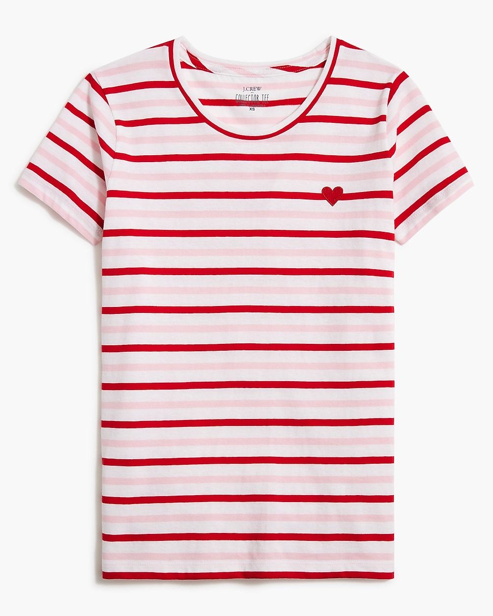 Striped hearts graphic tee | J.Crew Factory