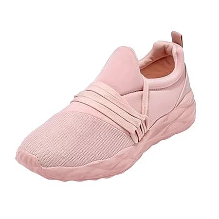 Women s Ladies Mesh Fabric Splicing Breathable Sport Sneakers Running Shoes Mesh Pink sneakers for W | Walmart (US)
