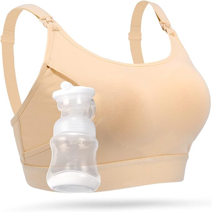 Momcozy Hands Free Pumping Bra, Adjustable Breast-Pumps Holding and Nursing Bra, Pumping & Nursin... | Amazon (US)