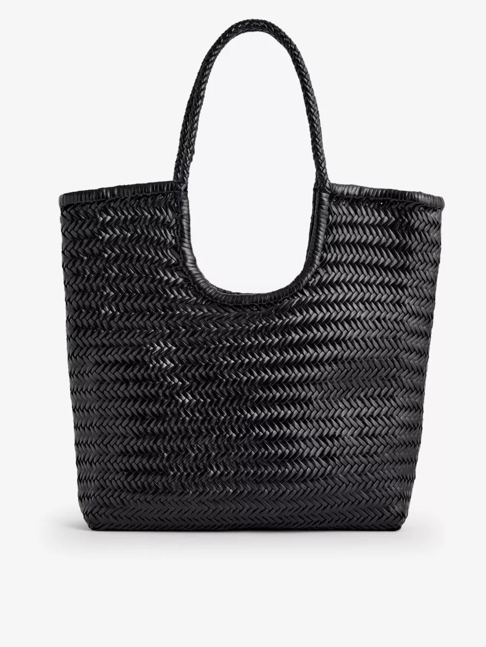Triple Jump woven-leather top-handle tote bag | Selfridges