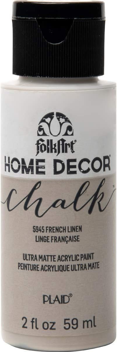 FolkArt Home Décor Chalk Furniture & Craft Paint in Assorted Colors, French Linen | Amazon (US)