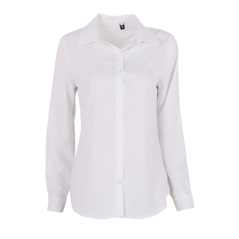 Womens Basic Long Sleeve Button Down Shirts Simple Pullover Stretch Formal Casual Shirt - Walmart... | Walmart (US)