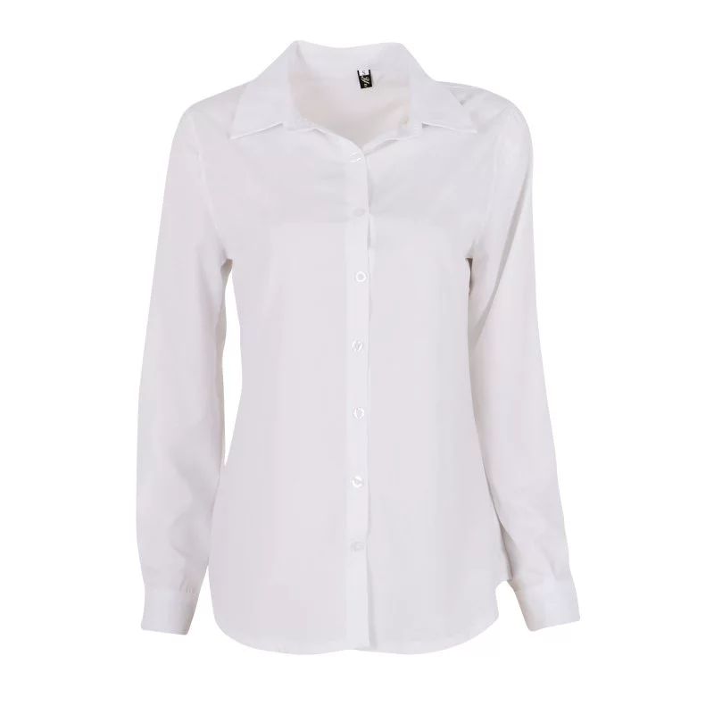 Womens Basic Long Sleeve Button Down Shirts Simple Pullover Stretch Formal Casual Shirt - Walmart... | Walmart (US)