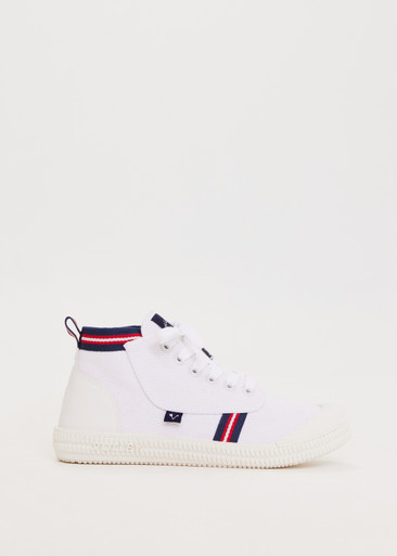 VOLLEY UP HERITAGE HIGH in WHITE/NAVY/RED | The UPSIDE | THE UPSIDE