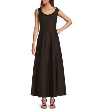 Antonio Melani x M.G. Style Margery Linen Blend Scoop Neck Sleeveless A-Line Maxi Dress | Dillard... | Dillard's