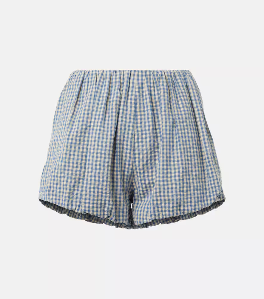 Posse Aurelia gingham cotton shorts | Mytheresa (US/CA)