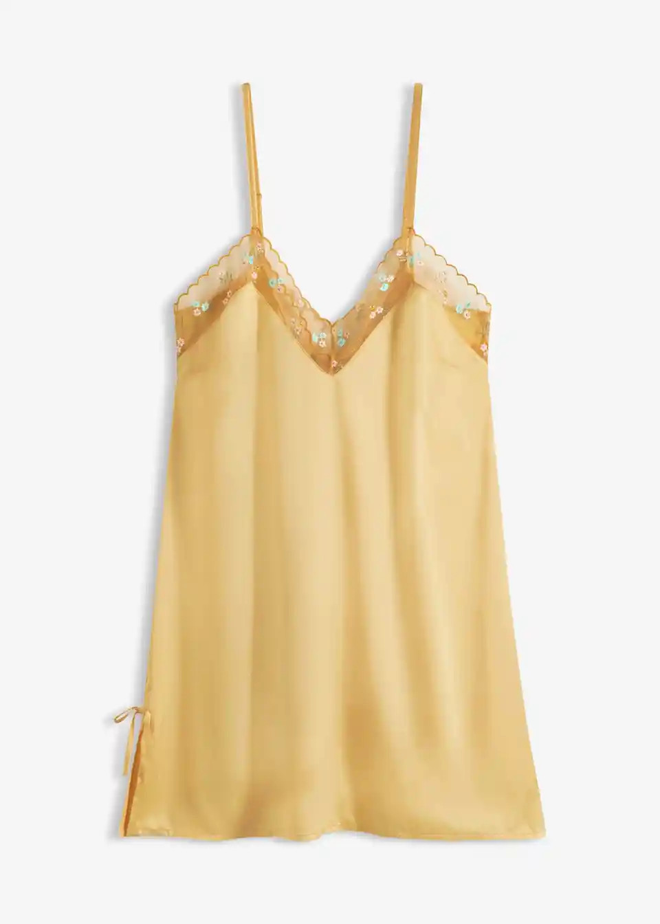 Satin Neglig\u00e9 mit zarter Stickerei | Bonprix DE