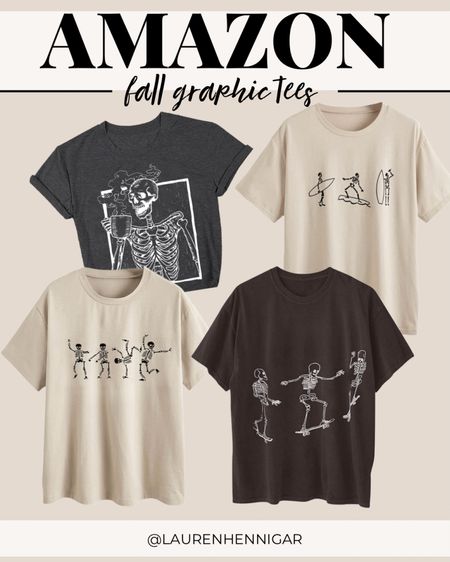 AMAZON fall graphic tshirts! fall graphic tees, amazon finds, amazon graphic shirts, fall tshirts, trendy graphic tees, skeleton graphic tshirts, halloween tshirt

#LTKSeasonal #LTKstyletip #LTKunder50