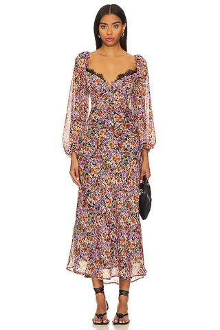 ASTR the Label Sylvie Dress in Orange & Purple Floral from Revolve.com | Revolve Clothing (Global)