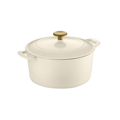 Tramontina 5.5qt Enameled Cast Iron Round Dutch Oven - Latte with Gold | eBay US
