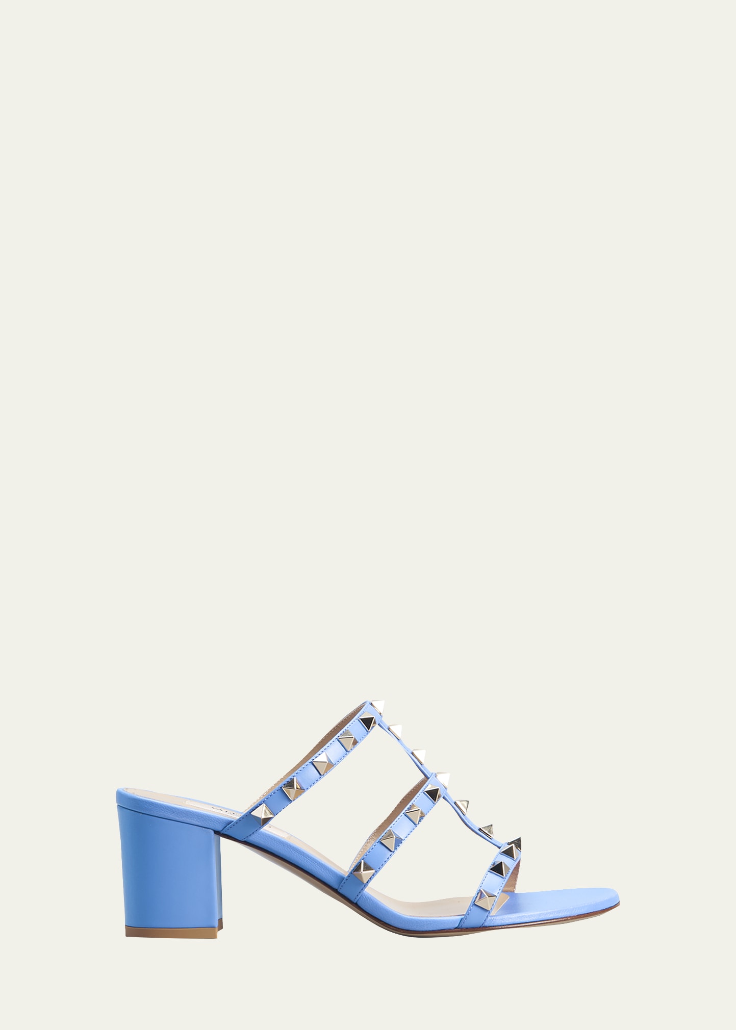 Valentino Garavani Rockstud Caged 60mm Slide Sandals | Bergdorf Goodman