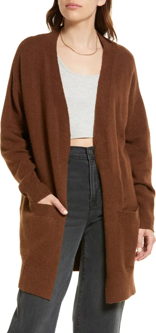 Open Front Cotton Blend Cardigan | Nordstrom