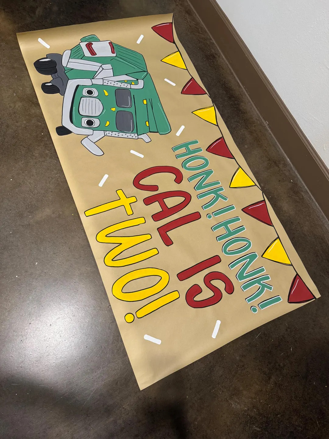 Custom Hand-Painted Birthday Banner Trash Truck Party Garbage Truck Banner | Etsy (US)