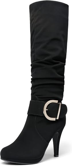 DREAM PAIRS Women's Knee High High Heel Boots | Amazon (US)