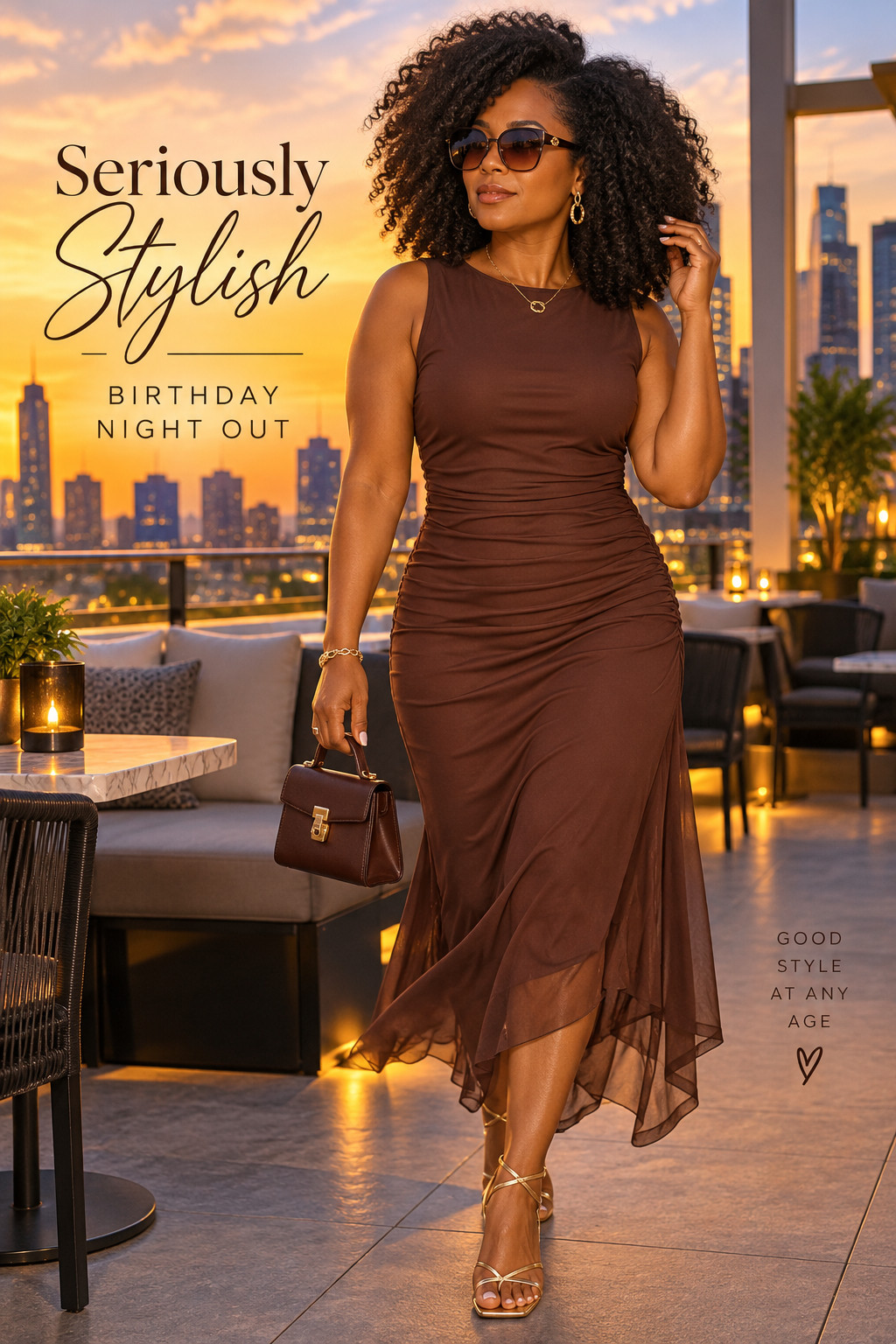 🤎 Seriously Stylish | Birthday Night Out

Birthday week calls for a little extra. ✨

This chocolate brown midi dress had me immediately. I paired it with gold strappy heels, a structured chocolate bag, oversized sunglasses, and gold jewelry for a look that feels sexy, sophisticated, and very grown.

Perfect for a birthday dinner, rooftop drinks, date night, anniversary—or simply because you feel like getting dressed up and going somewhere fabulous. 🤎

Shop the complete look or grab your favorite pieces and style it your way.

Style. Confidence. Comfort. ✨

#LTKOver40 #LTKStyleTip #LTKFinds #BirthdayStyle #DateNightStyle #SeriouslyStylish 

 