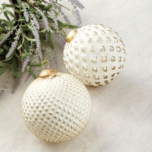 Diamond Ball Oversized Ornaments | Ballard Designs, Inc.