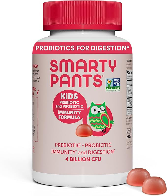 SmartyPants Kids Probiotic Immunity Gummies: Prebiotics & Probiotics for Digestive Health and Imm... | Amazon (US)